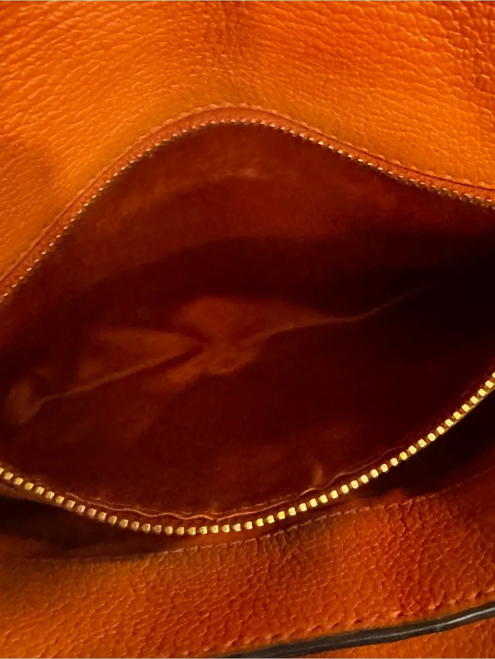 Miu Miu Madras Goatskin Flap Satchel Crossbody Bag Orange Leather Italy - Picture 16 of 16